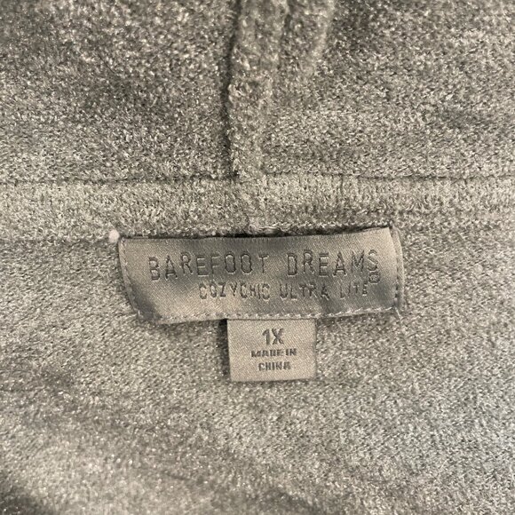 Barefoot Dreams Sz 1X Open Wrap Cardigan CozyChic Ultra Lite Light Green - Picture 2 of 8